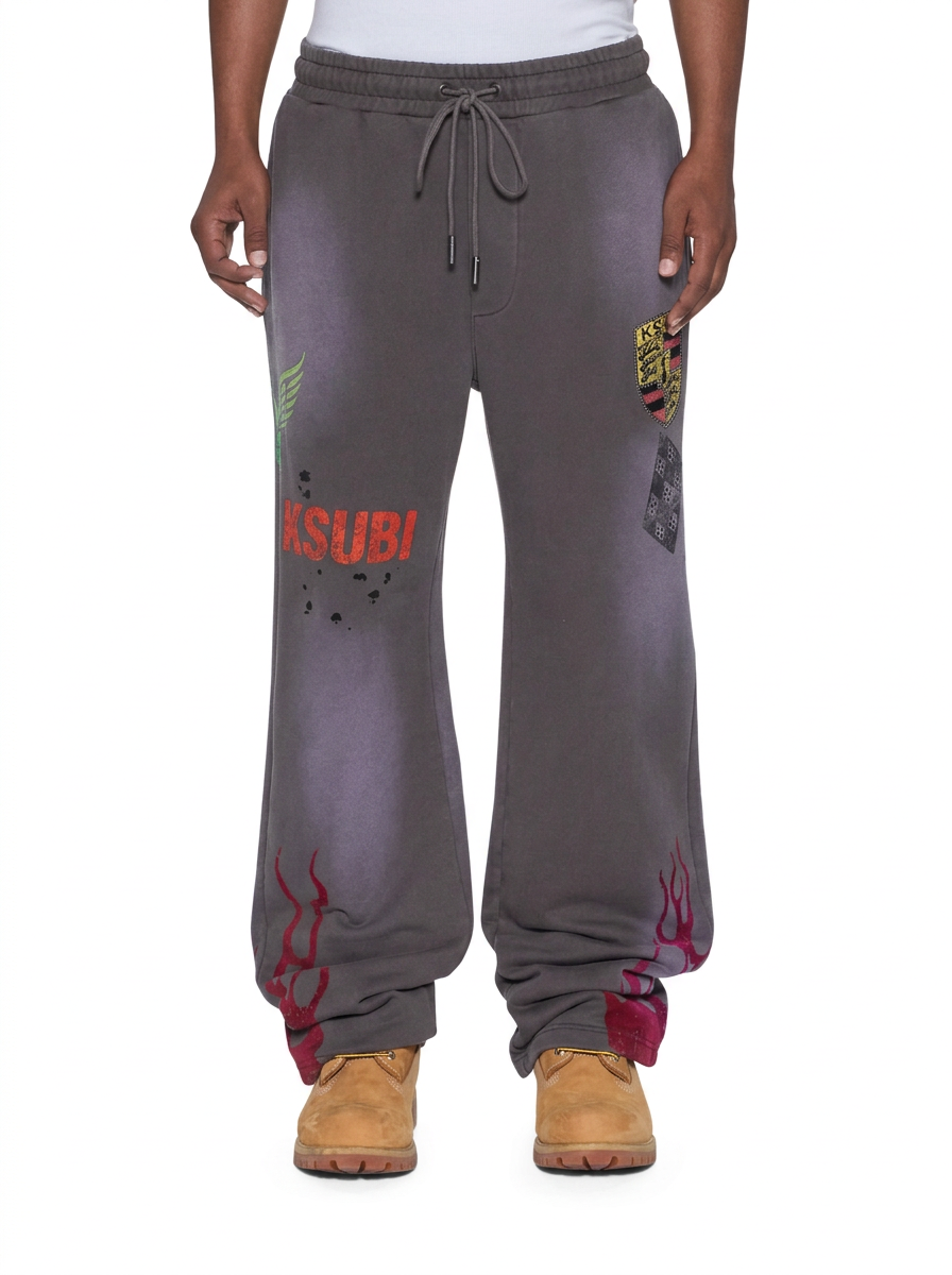 Mens Speedrat Synthesis Trak Pant Charcoal Regular Pants - Grey