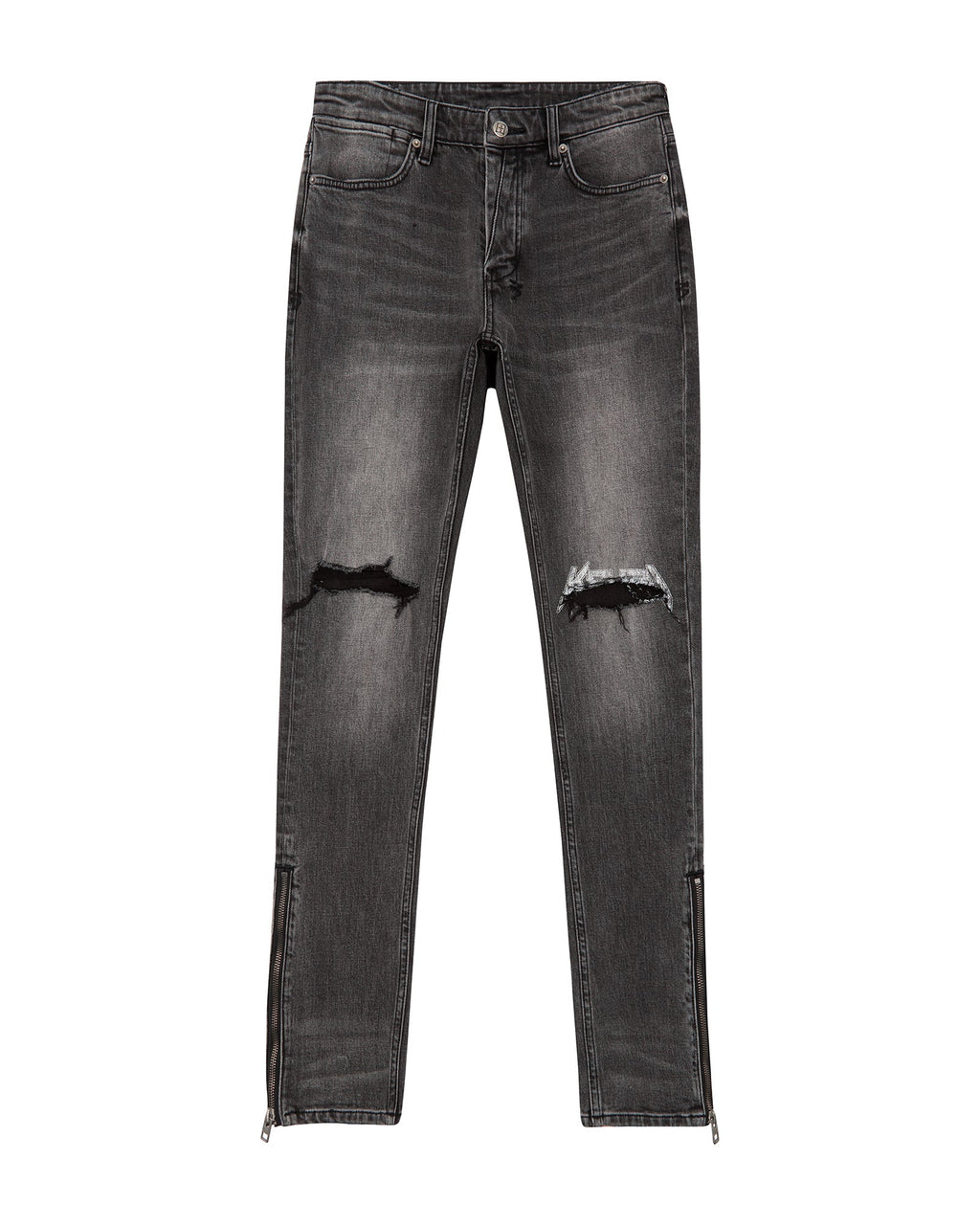 Mens Van Winkle Electric Chamber Skinny Denim Jeans - Black