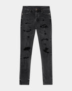 Mens Van Winkle Black Dynamite Trash Skinny Denim Jeans - Black