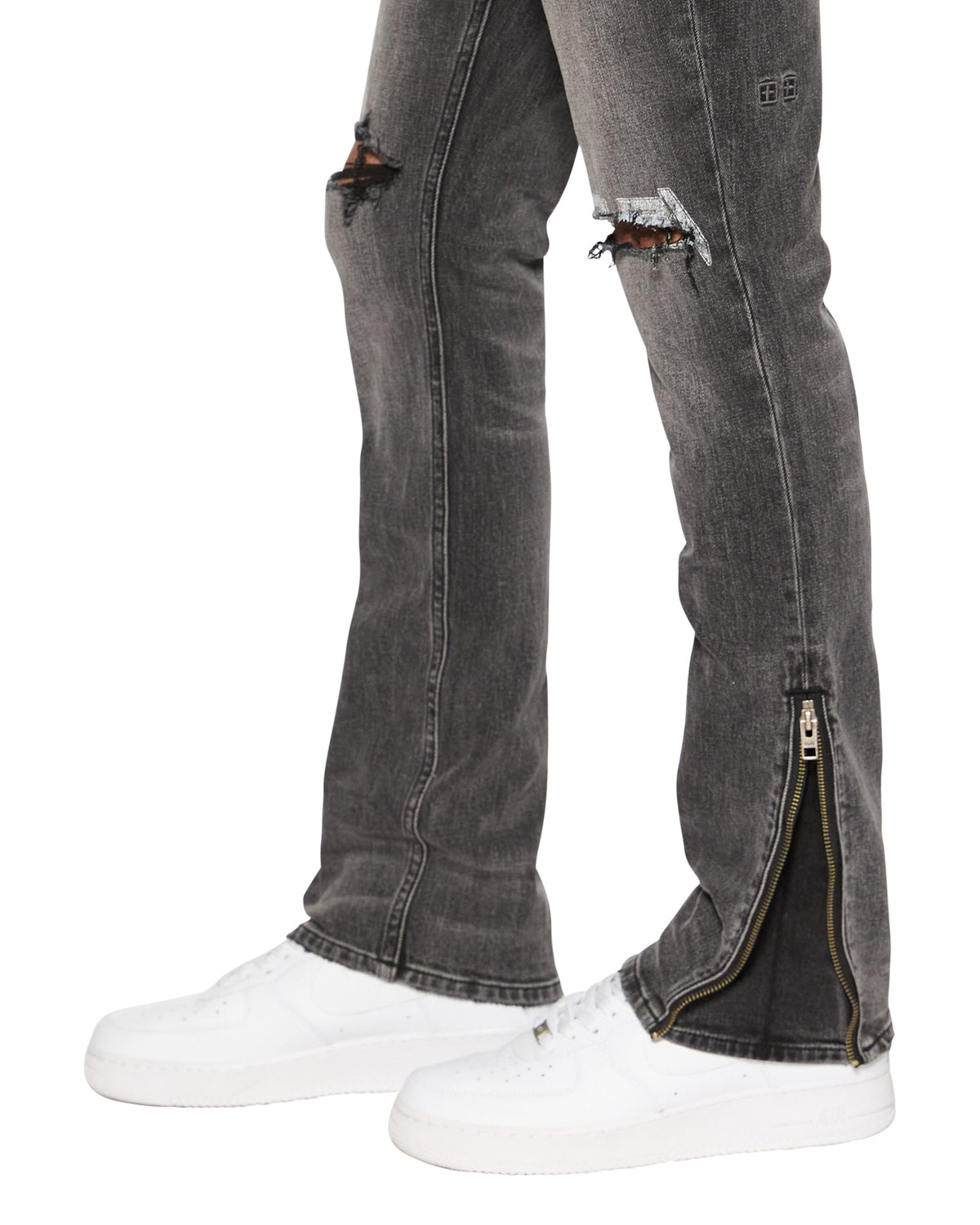 Mens Van Winkle Electric Chamber Skinny Denim Jeans - Black