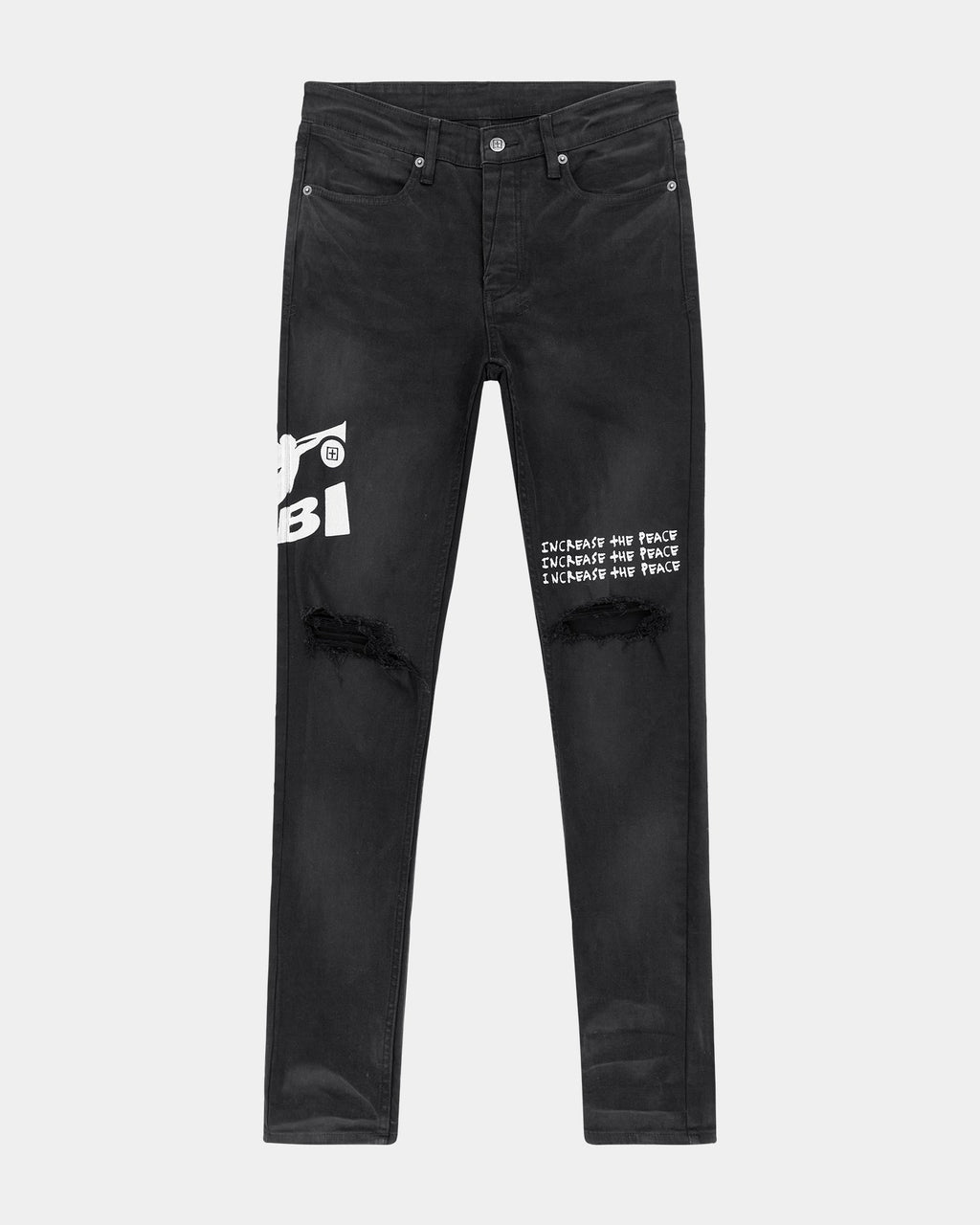 Mens Van Winkle Ghosted Angels Skinny Denim Jeans - Black
