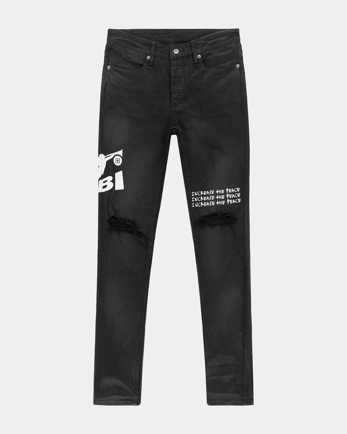 Mens Van Winkle Ghosted Angels Skinny Denim Jeans - Black