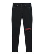 MENS VAN WINKLE LAID BLACK STING DENIM JEANS