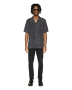 Mens Verses Resort Ss Shirt Black Regular Shirts - Black
