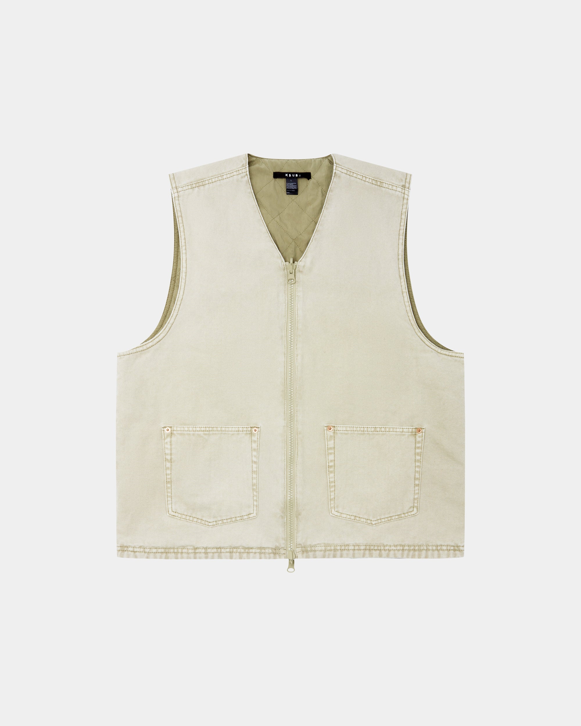 MENS  BATTLER VEST KHAKI RELAXED VESTS