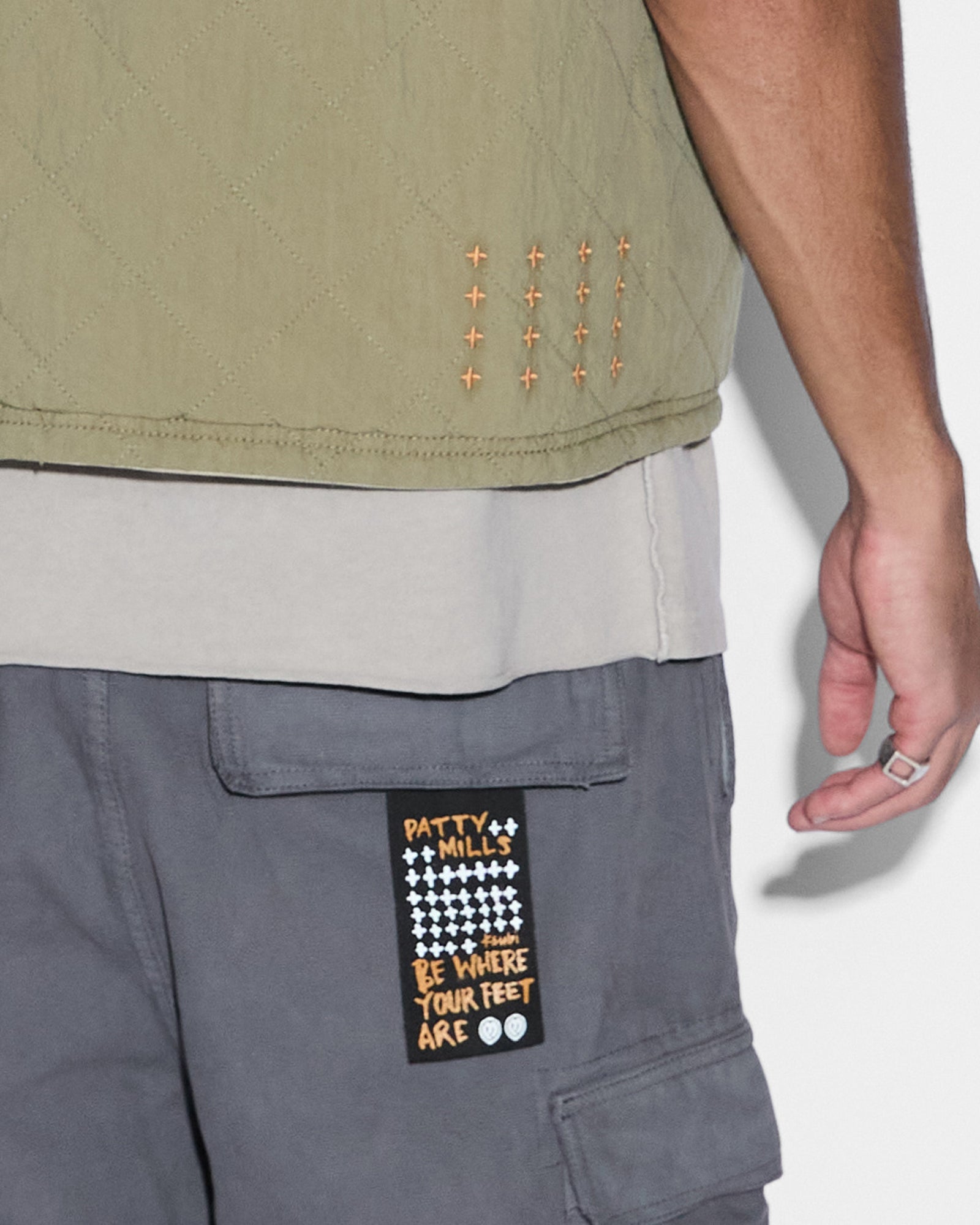 MENS  BATTLER VEST KHAKI RELAXED VESTS