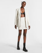 WOMENS VIVIAN LEATHER BLAZER OFF WHITE JACKETS