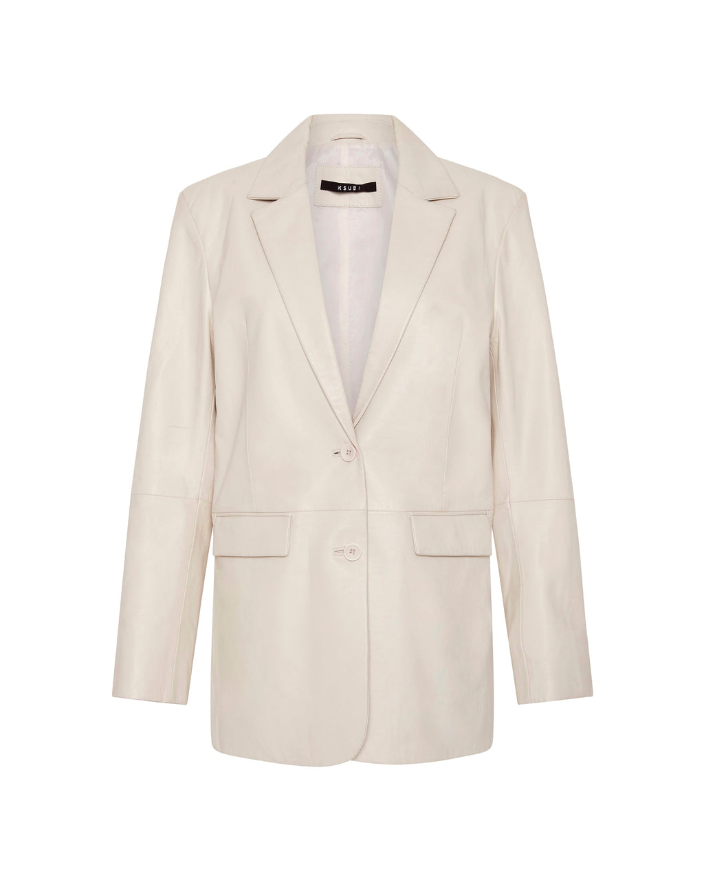 WOMENS VIVIAN LEATHER BLAZER OFF WHITE JACKETS