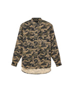 Mens Vulture Ls Shirt Camo Skinny Shirts - Green