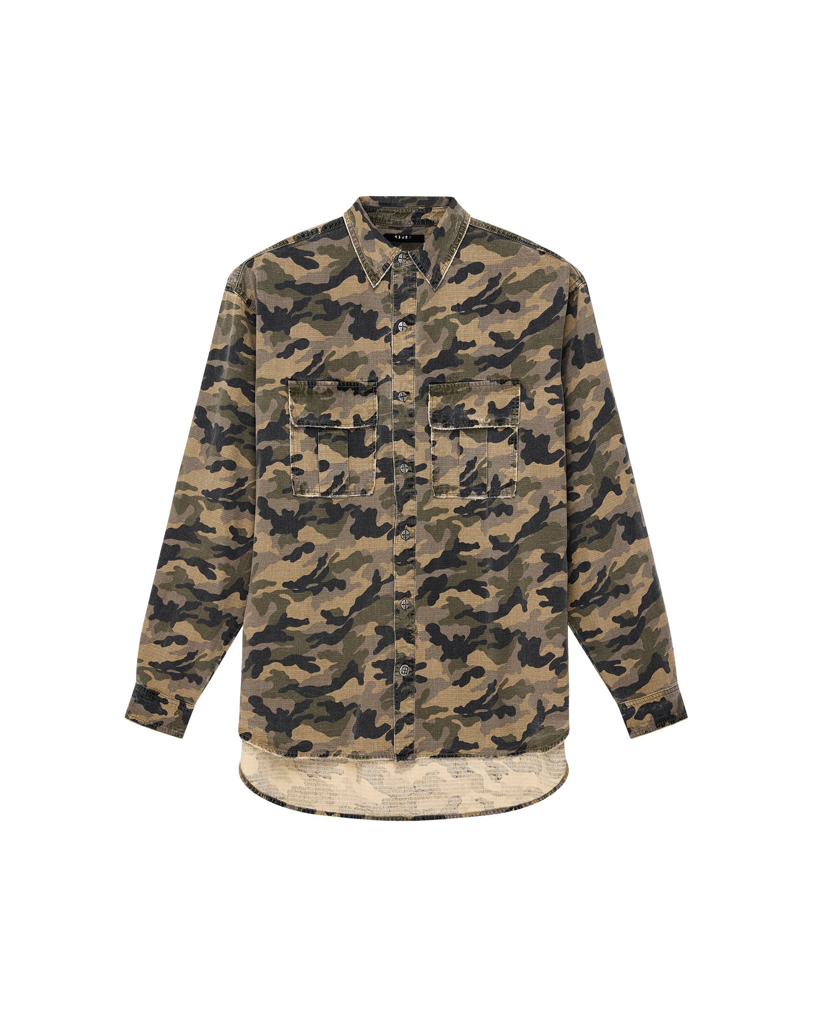 MENS  VULTURE LS SHIRT CAMO SKINNY SHIRTS