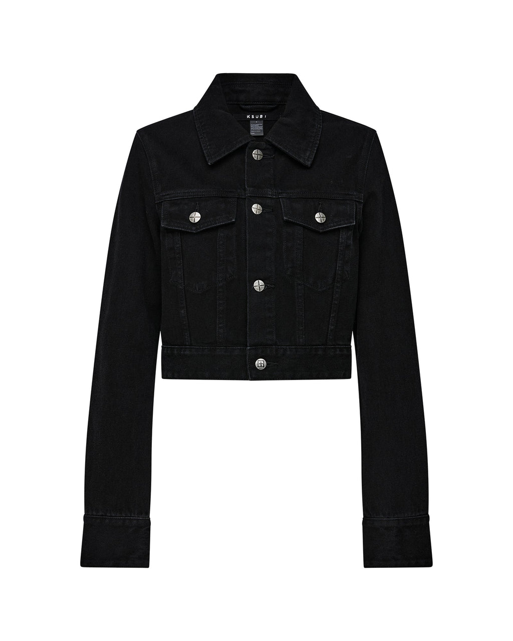 Womens Slim Trucker Jet Black Slim Jackets - Black