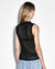 WOMENS  DIVIDE KNIT VEST BLACK RELAXED KNITWEAR