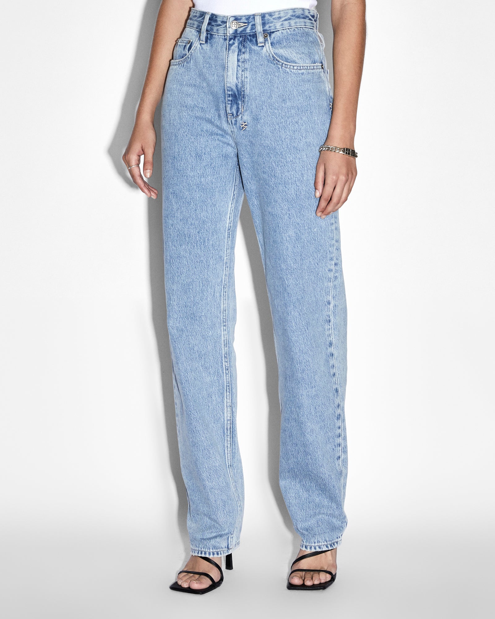 WOMENS PLAYBACK AUTHENTIK KUT OUT STRAIGHT DENIM JEANS