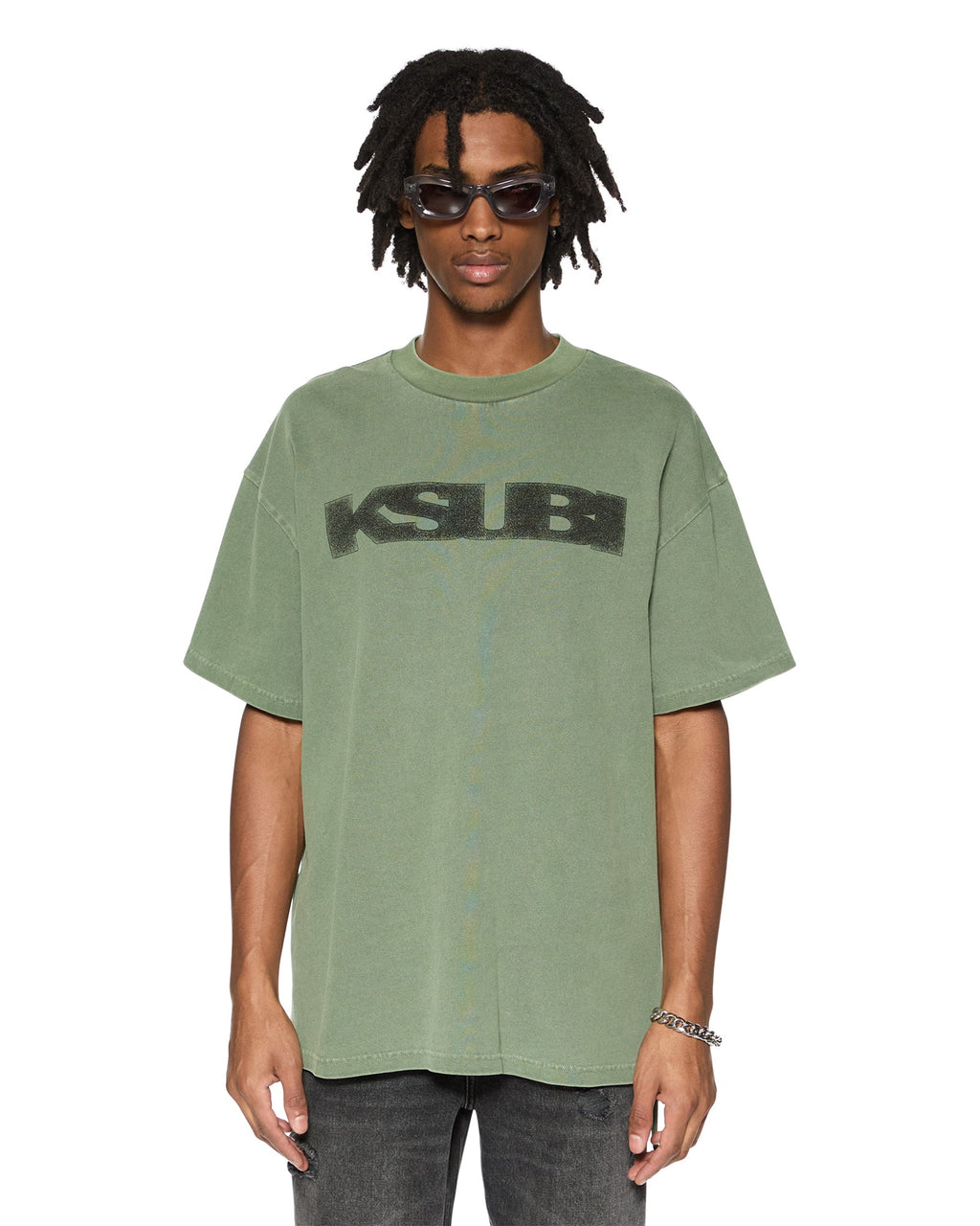 Mens World Order Ekcess Ss Tee Hash Oversized Tees - Green