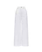 Womens Strider Saddle Fresh Wide Denim Jeans - White