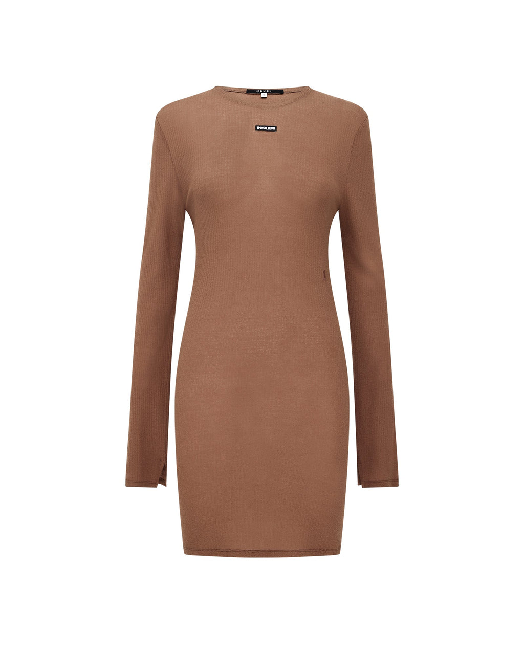 Womens Crawford Ls Mini Dress Chocolate Slim Dresses - Brown