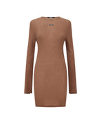Womens Crawford Ls Mini Dress Chocolate Slim Dresses - Brown