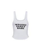 Womens Slogan Chloe Tank White Slim Fashion Tops - White