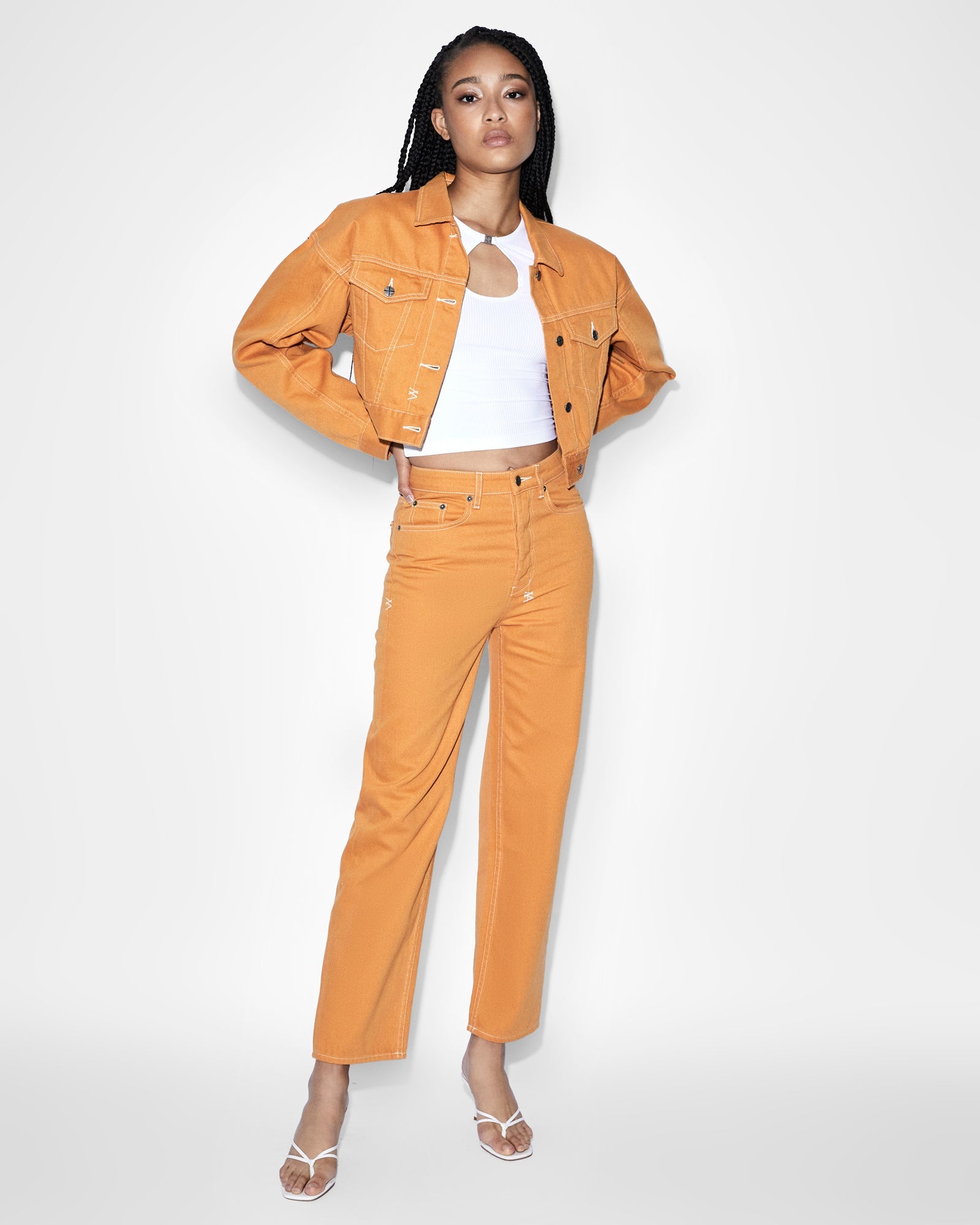 WOMENS  CHARMED KEYHOLE TEE WHITE FITTED FASHION TOPS