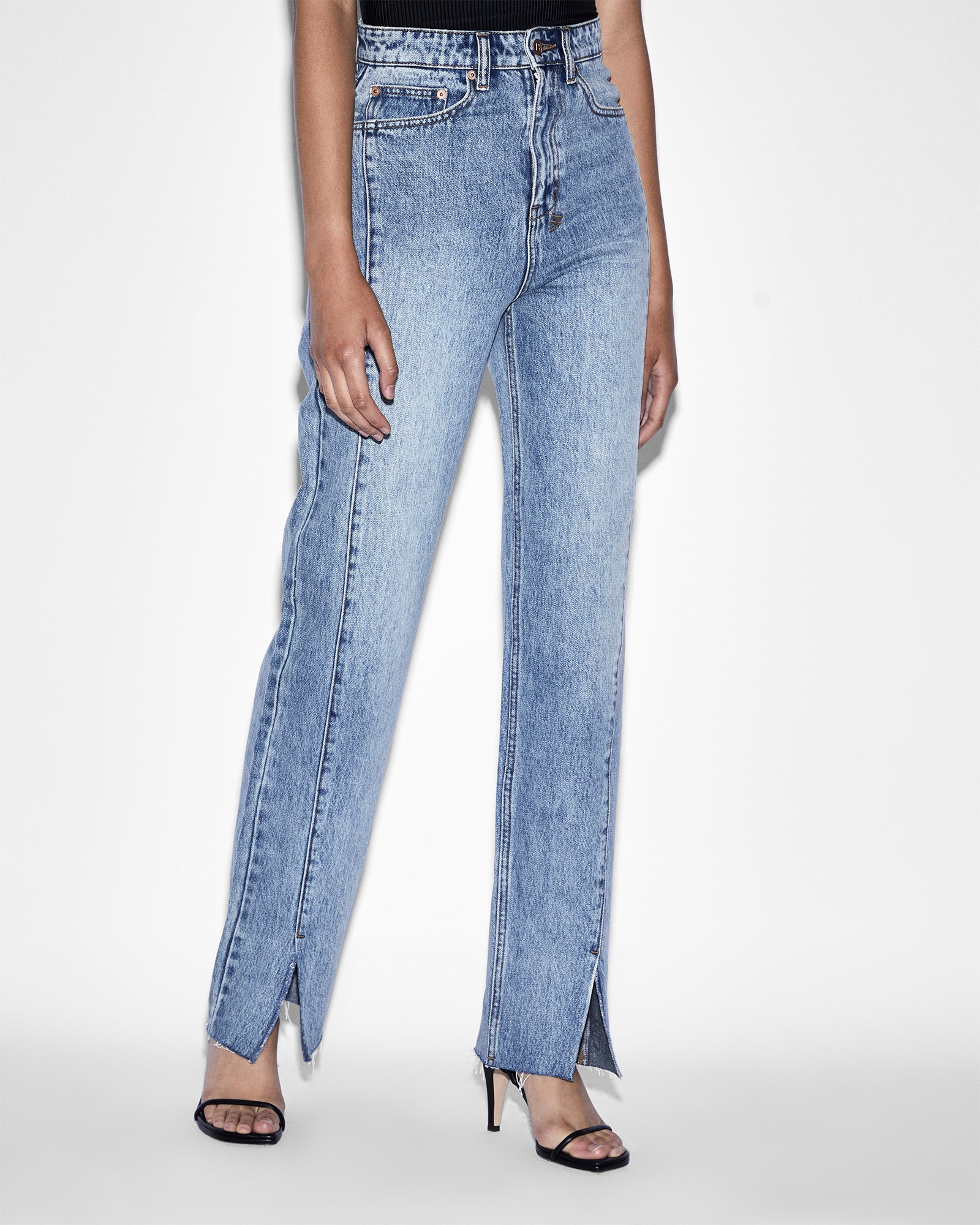WOMENS  PLAYBACK LIFETIME PANEL STRAIGHT DENIM JEANS