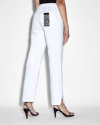 Womens Brooklyn Jean Blanc Sliced Straight Denim Jeans - White