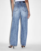 Womens Lo Key Haven Wide Denim Jeans - Denim