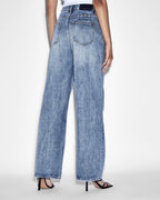 Womens Lo Key Haven Wide Denim Jeans - Denim