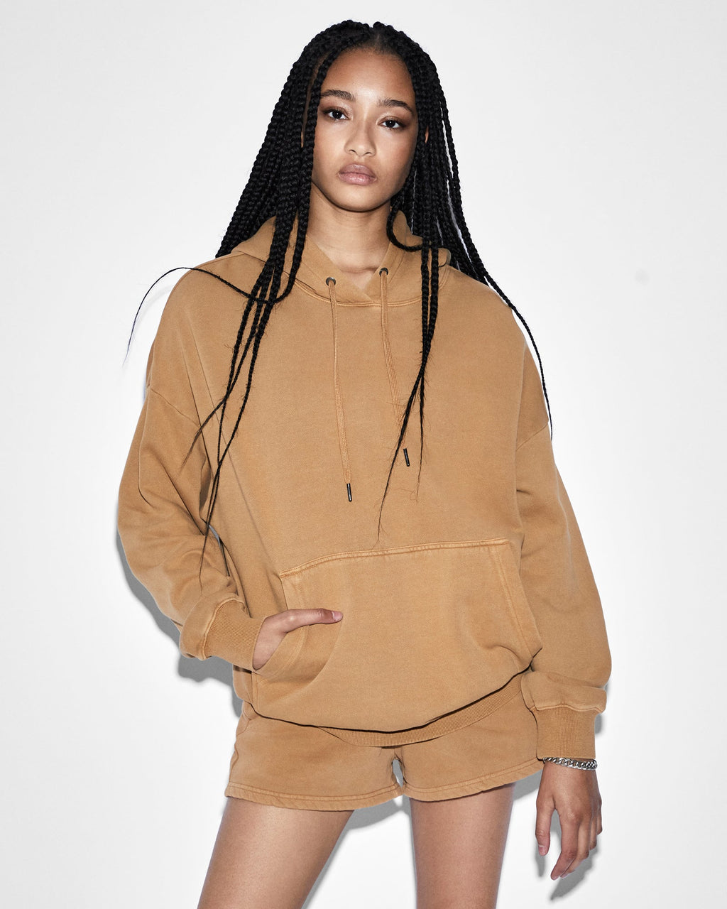 Womens 3 X 4 Oh G Hoodie Sunkissed Oversized Fleece - Orange