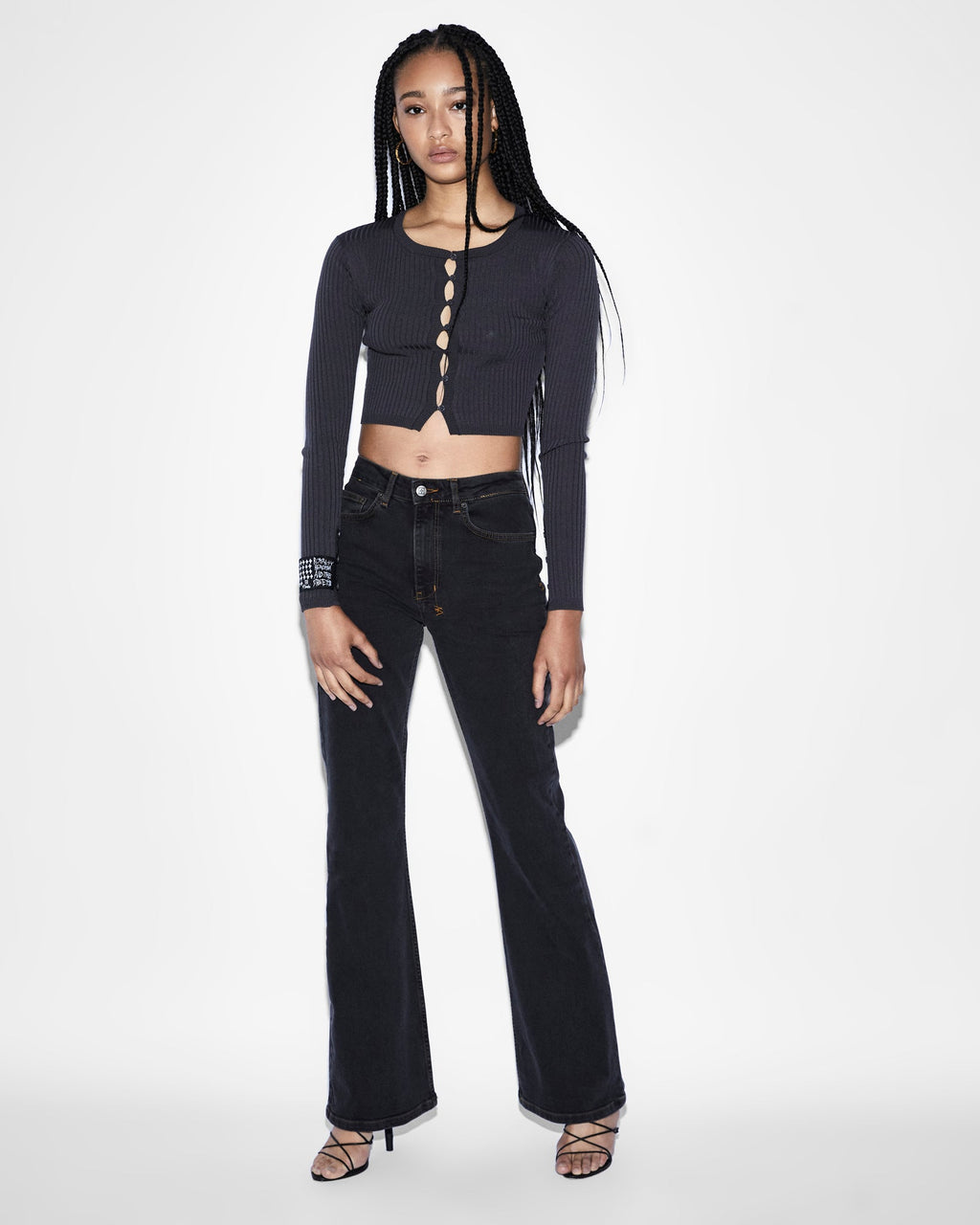 Womens Soho Raven Flare Denim Jeans - Black