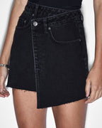 Womens Rap Skirt Noir A Line Skirts - Black