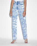 Womens Playback Motley Straight Denim Jeans - Multi Colour