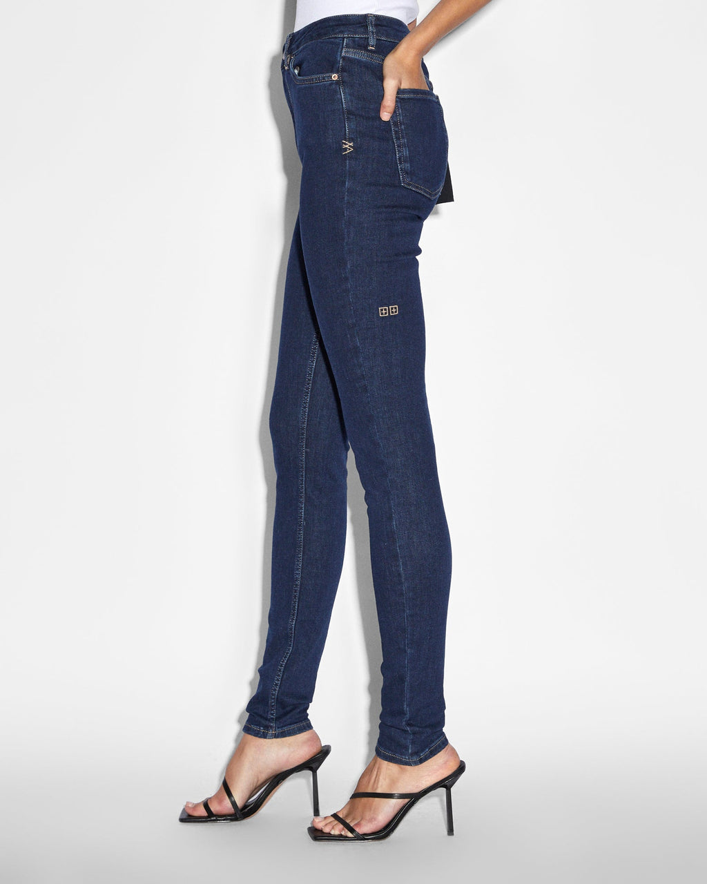 Womens Hi N Wasted Xtra Legacy Skinny Denim Jeans - Denim