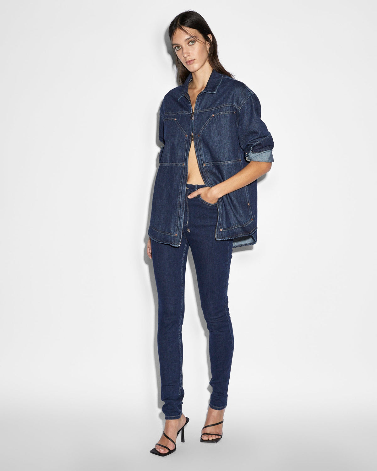 Womens Hi N Wasted Xtra Legacy Skinny Denim Jeans - Denim
