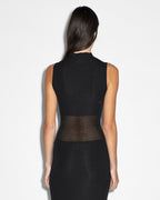 Womens Tonik Milano Dress Black Slim Knitwear - Black