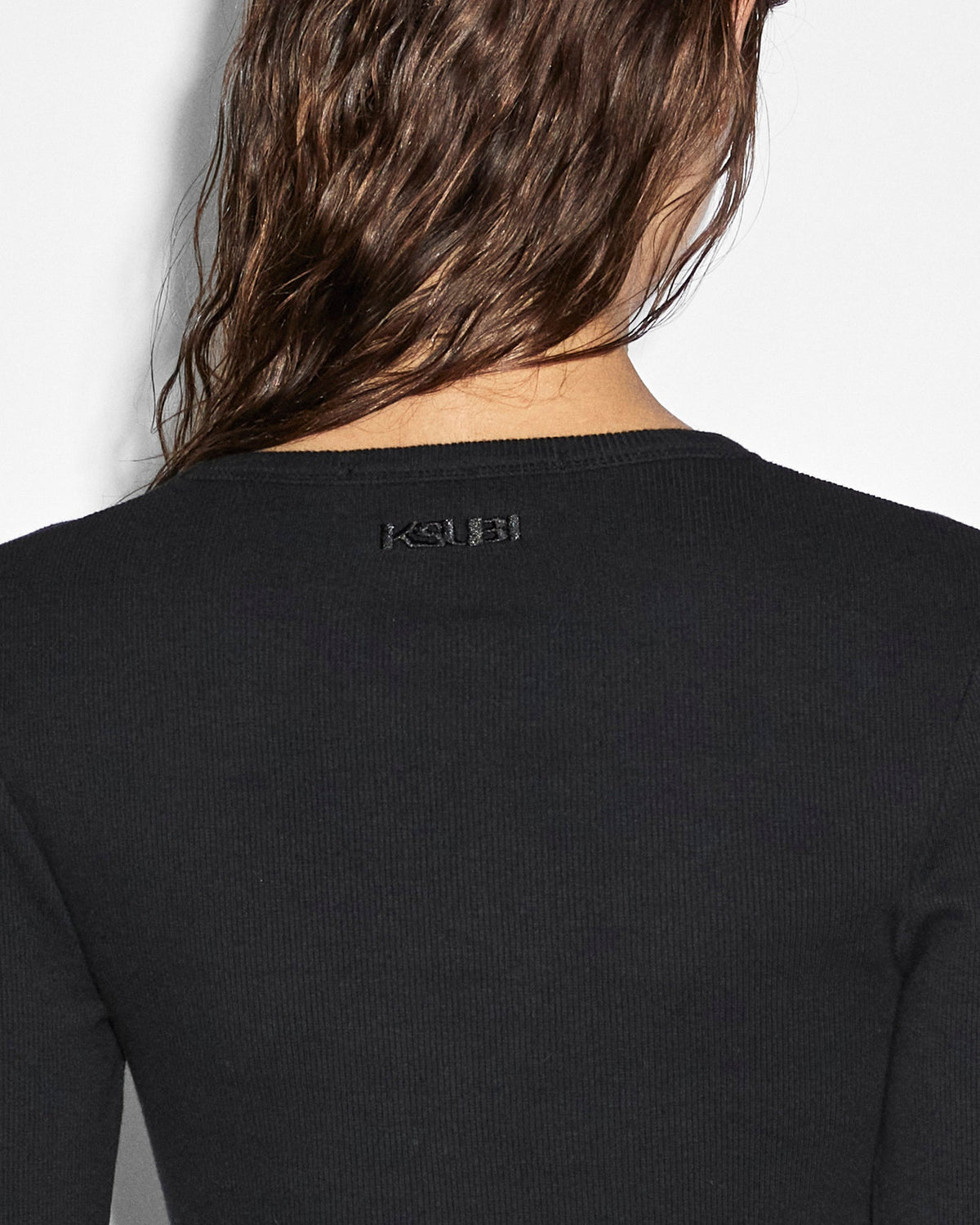 Womens Syndicate Crop Ls Tee Black Fitted Tees - Black