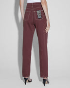 Womens Playback Andorra Straight Denim Jeans - Burgundy