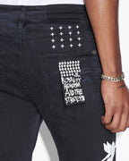 Mens Van Winkle Ghosted Angels Skinny Denim Jeans - Black
