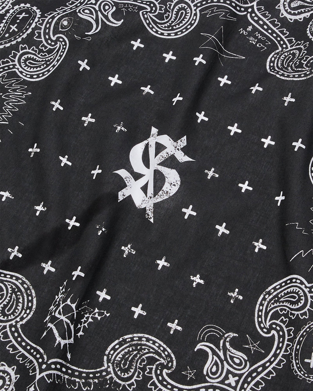 GHOSTED BANDANA BLACK/WHITE ACCESSORIES