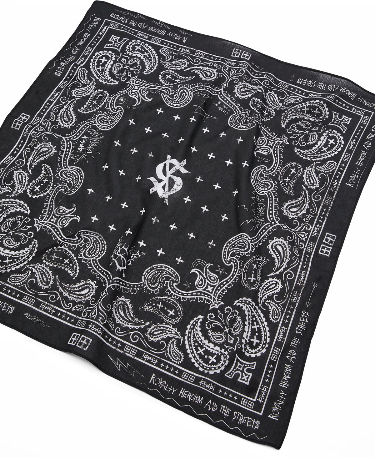 GHOSTED BANDANA BLACK/WHITE