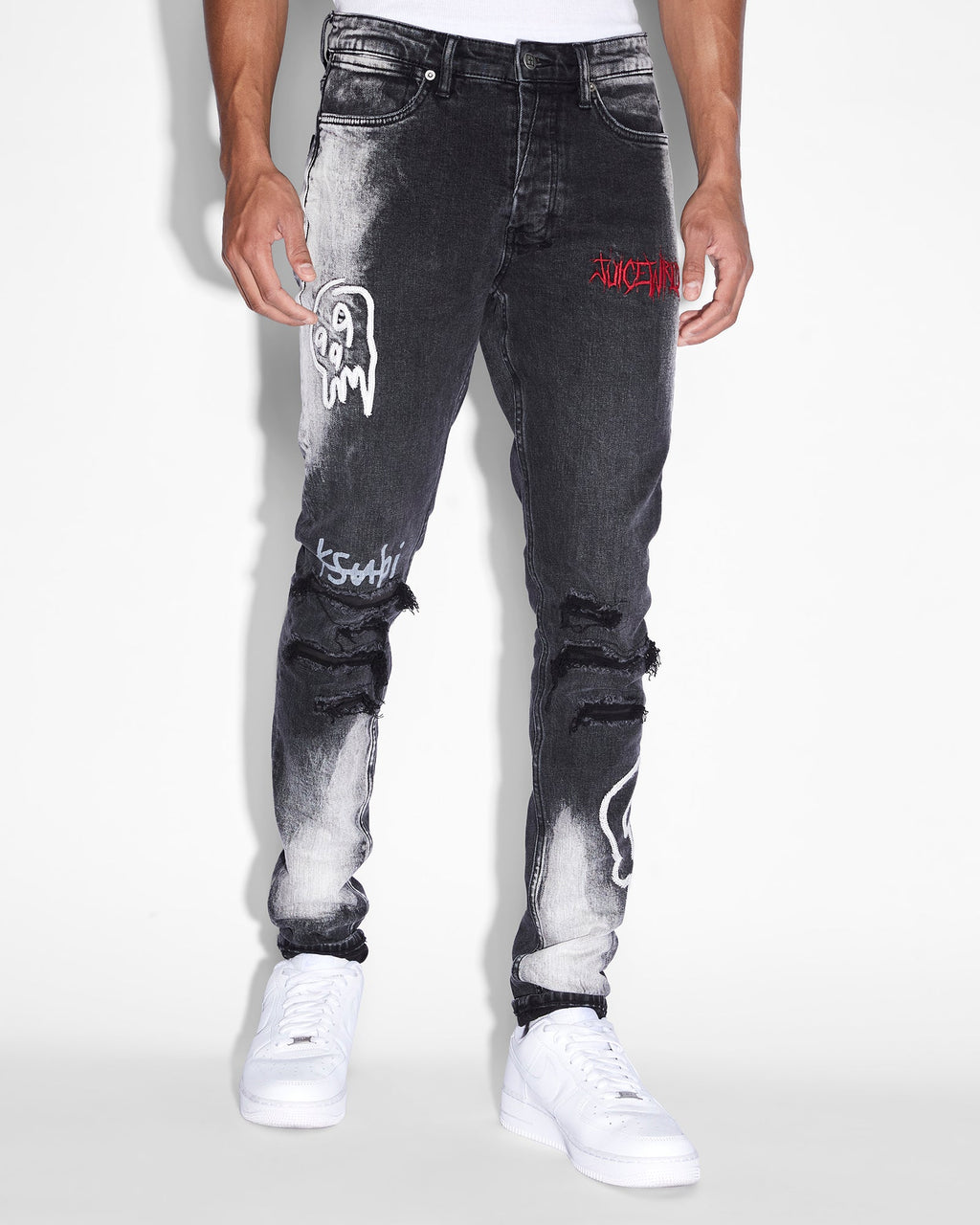 Mens Van Winkle 999 Heavens Skinny Denim Jeans - Black