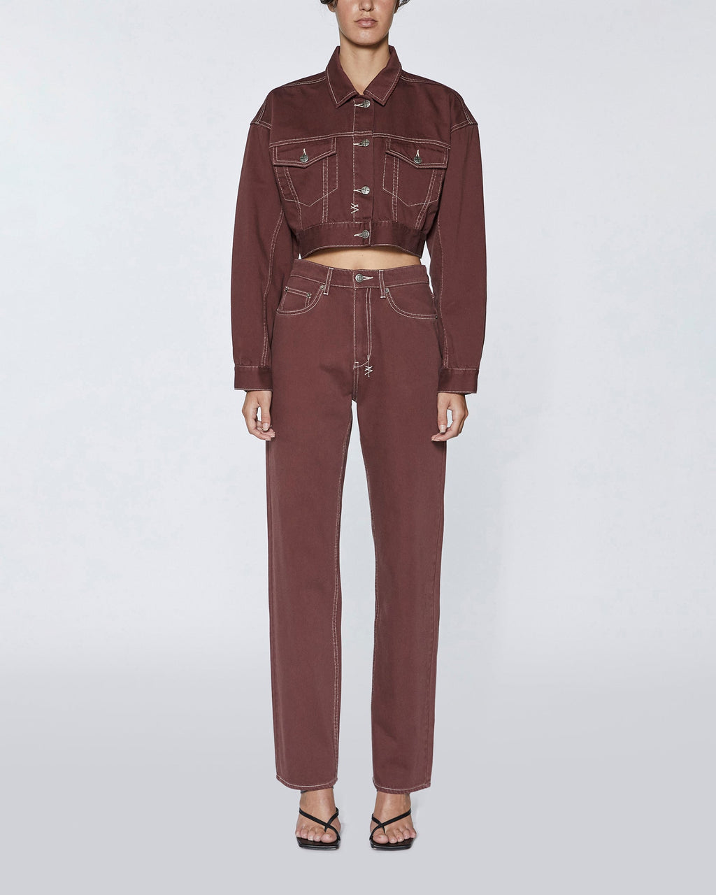 Womens Kommand Jacket Andorra Cropped Jackets - Burgundy