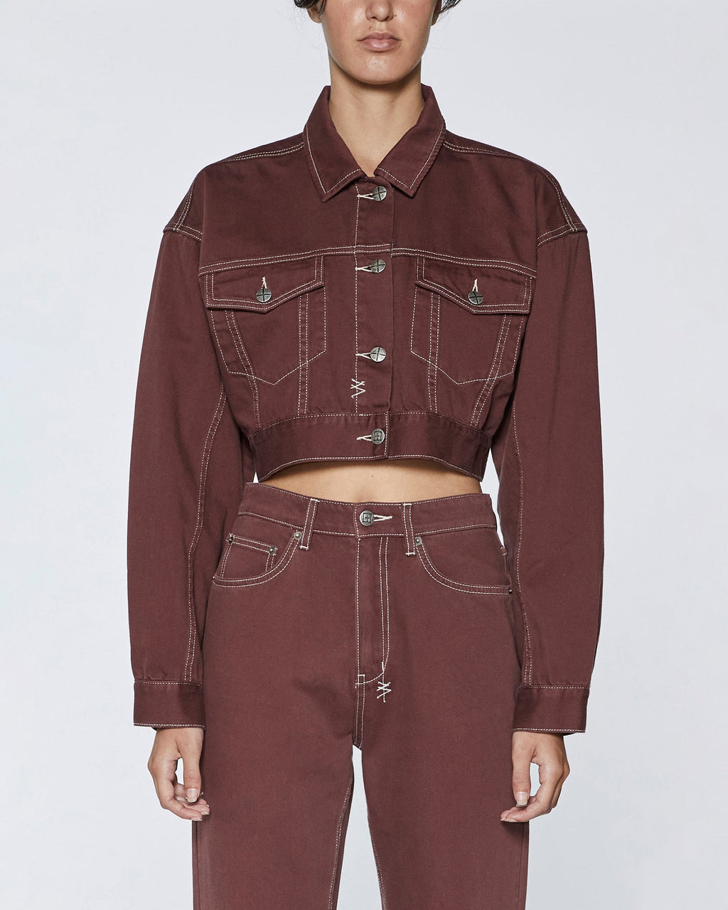 Womens Kommand Jacket Andorra Cropped Jackets - Burgundy