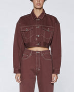 Womens Kommand Jacket Andorra Cropped Jackets - Burgundy