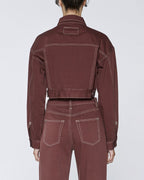 Womens Kommand Jacket Andorra Cropped Jackets - Burgundy