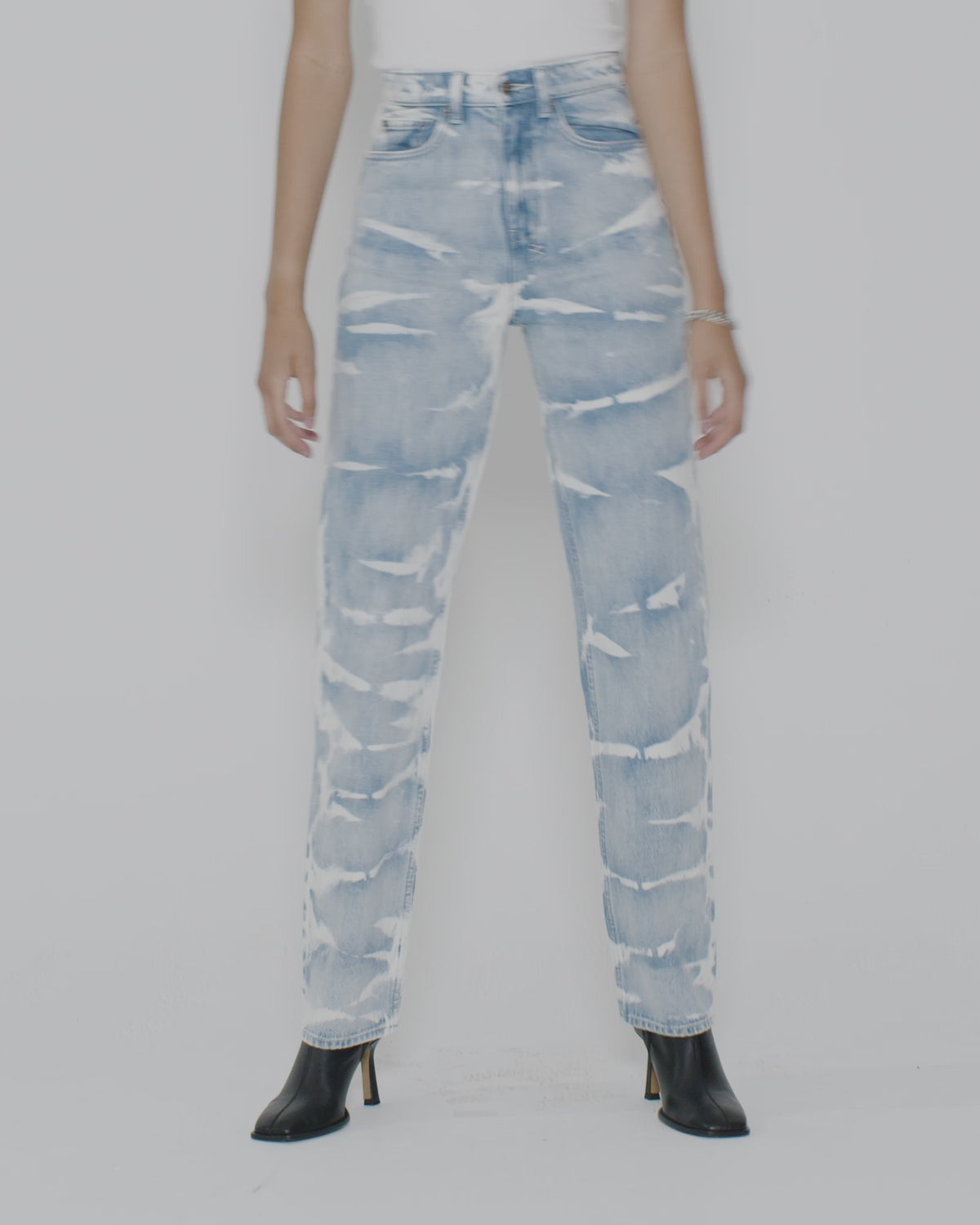 Womens Playback Motley Straight Denim Jeans - Multi Colour