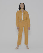 Womens Brooklyn Jean Flame Straight Denim Jeans - Orange