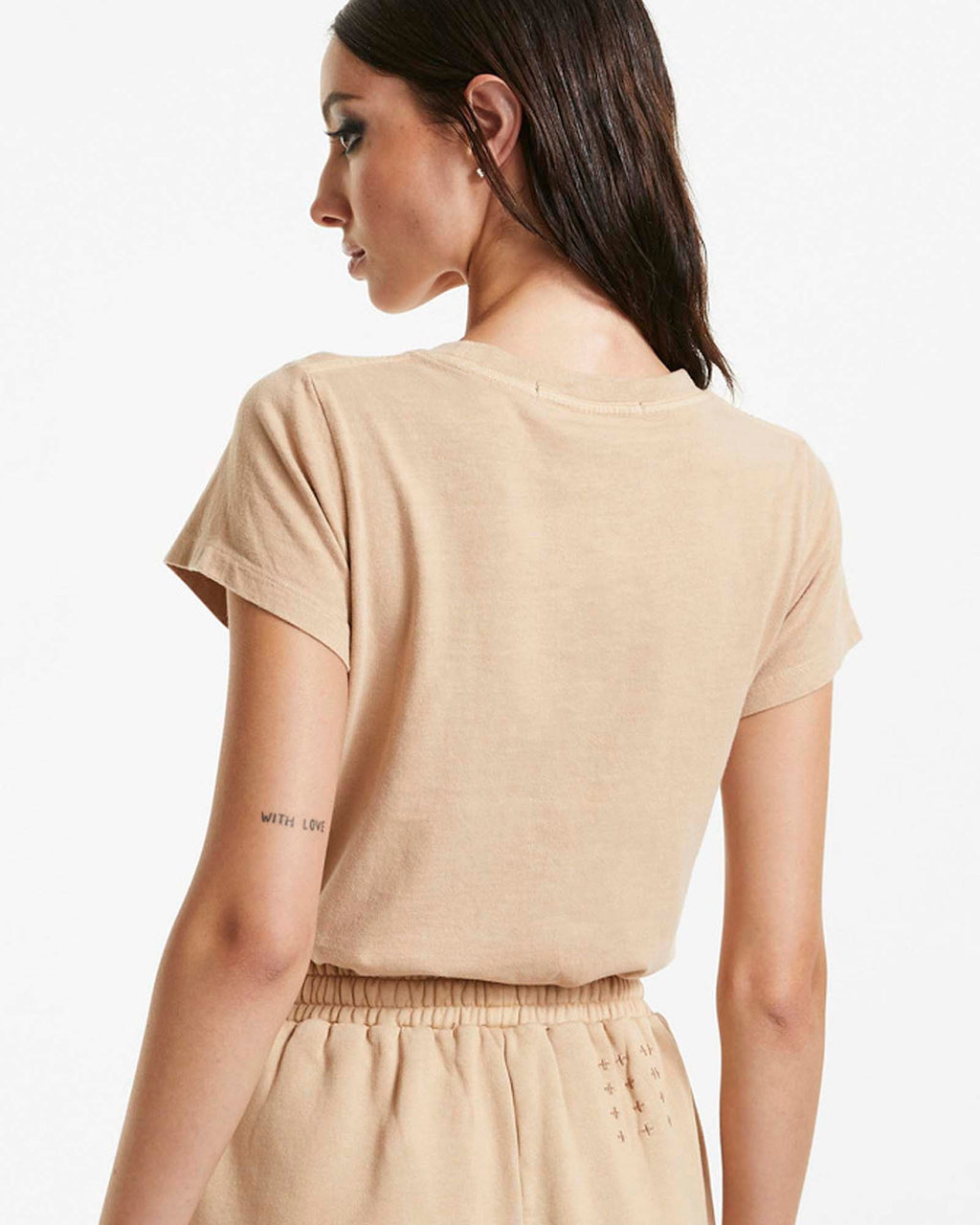 WOMENS 3 X 4 MINI SS TEE LATTE TEES