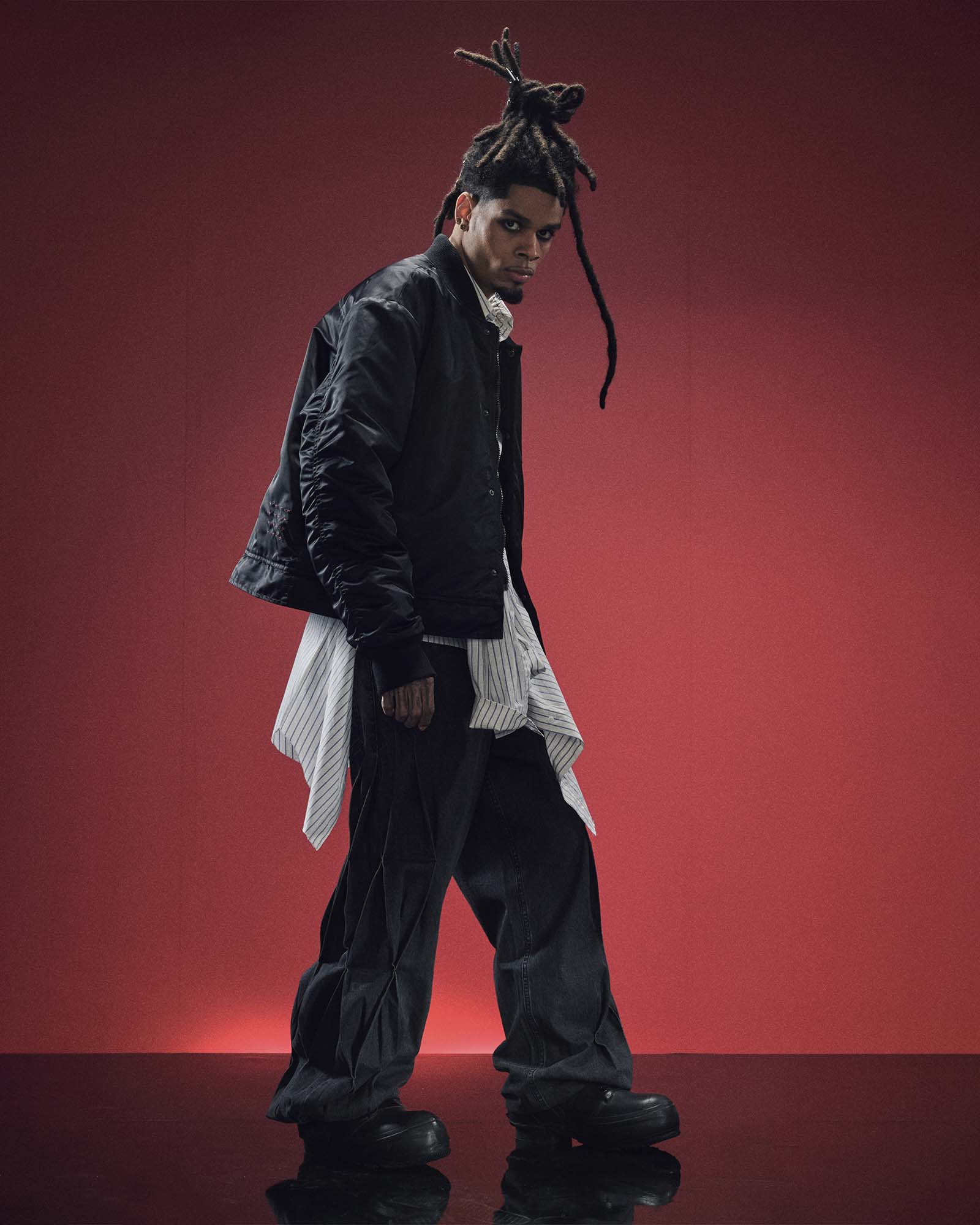 MENS  COSY BOY JACKET BLACK OVERSIZED JACKETS