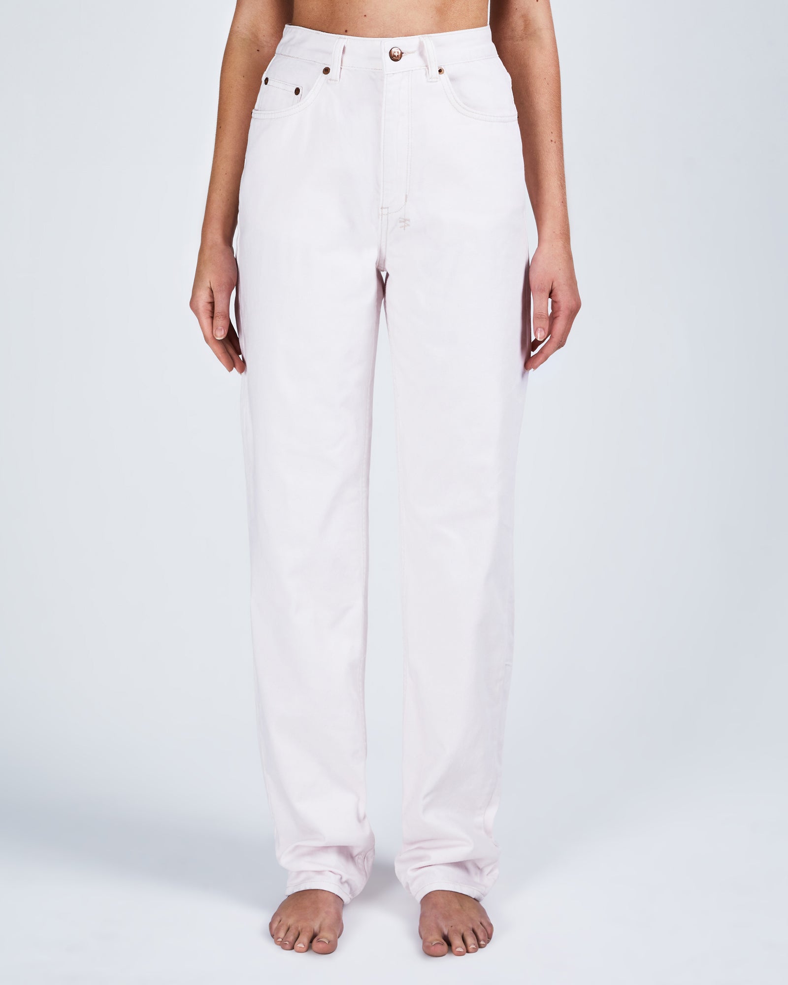 WOMENS  PLAYBACK BARELY BLUSH STRAIGHT DENIM JEANS