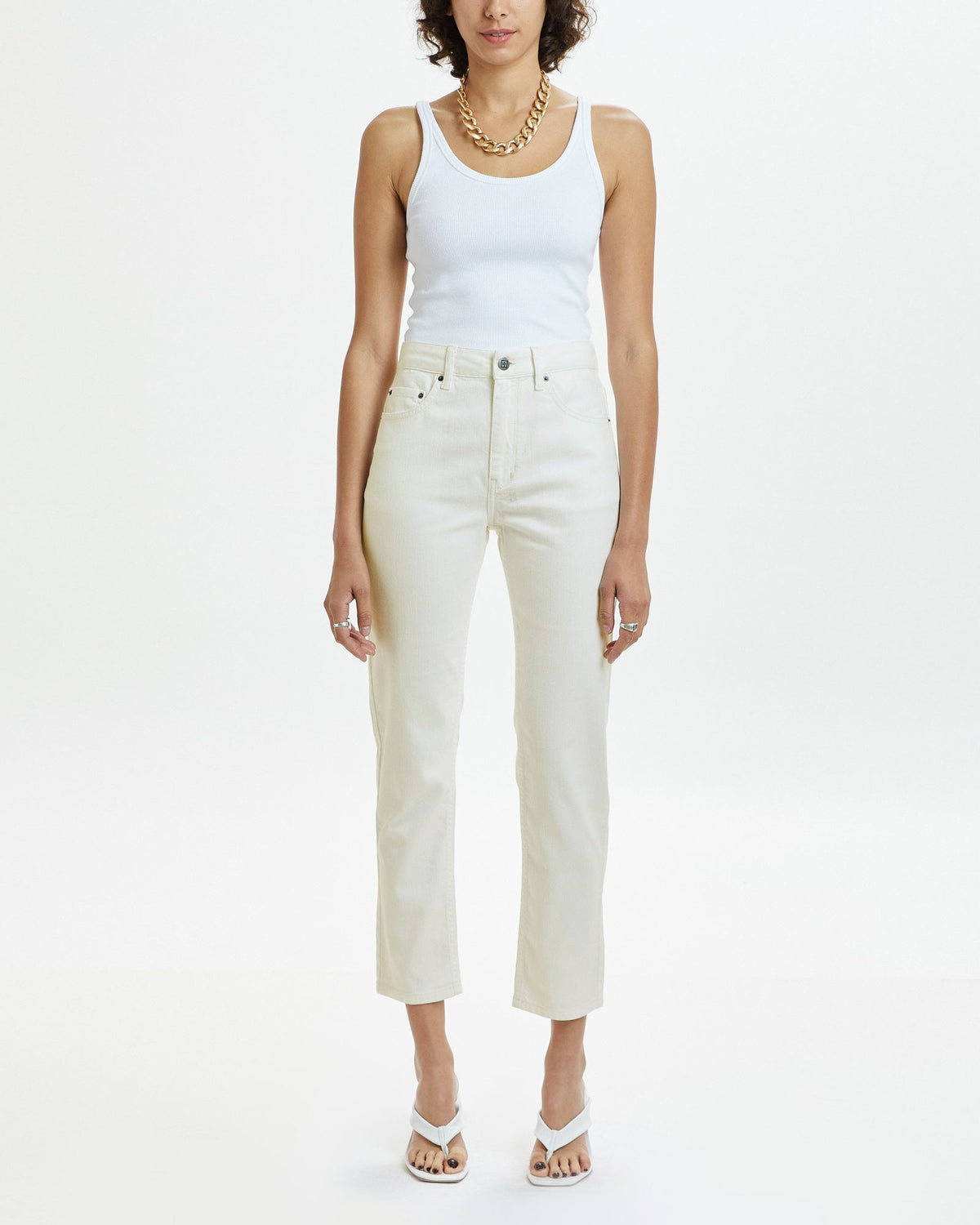 WOMENS NINE O ECRU DENIM JEANS